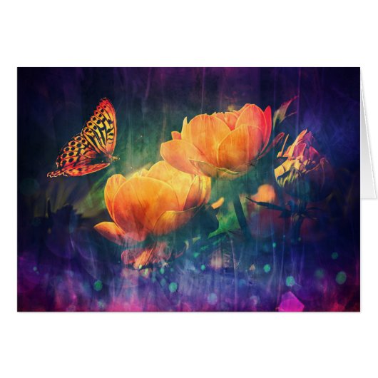 Pretty Violet and Orange Butterfly Roses Floral (Front Horizontal)