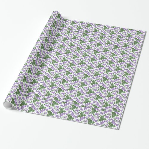 Pretty Violets Wrapping Paper to Customize