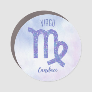 Pretty Virgo Astrology Sign Personalized Purple