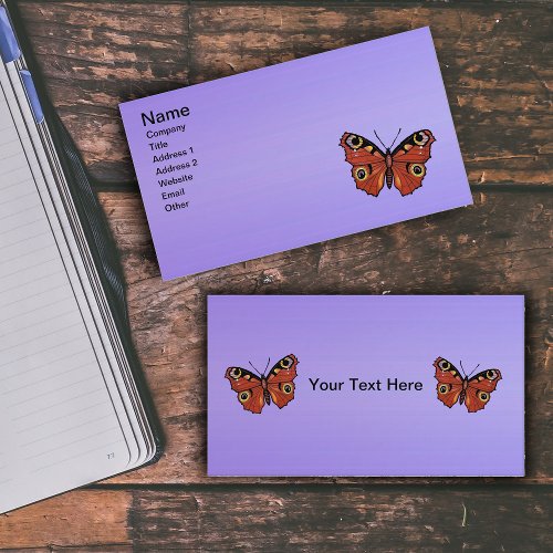 Pretty Vivid Monarch Butterfly Purple Business Cards