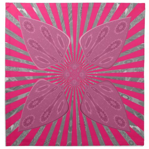 Pretty Vivid Pink Beautiful amazing edgy cool art Cloth Napkin