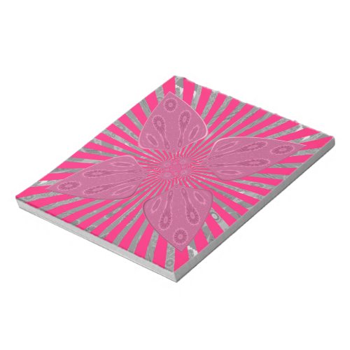 Pretty Vivid Pink Beautiful amazing edgy cool art Notepad