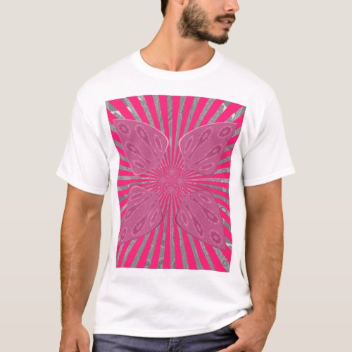 Pretty Vivid Pink Beautiful amazing edgy cool art T_Shirt