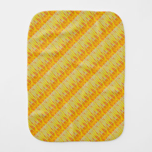 Pretty warm colors pale glowing lemon pink orange baby burp cloth