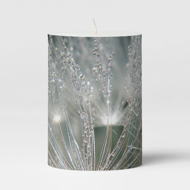 Pretty water droplets Votive Candle (Front)