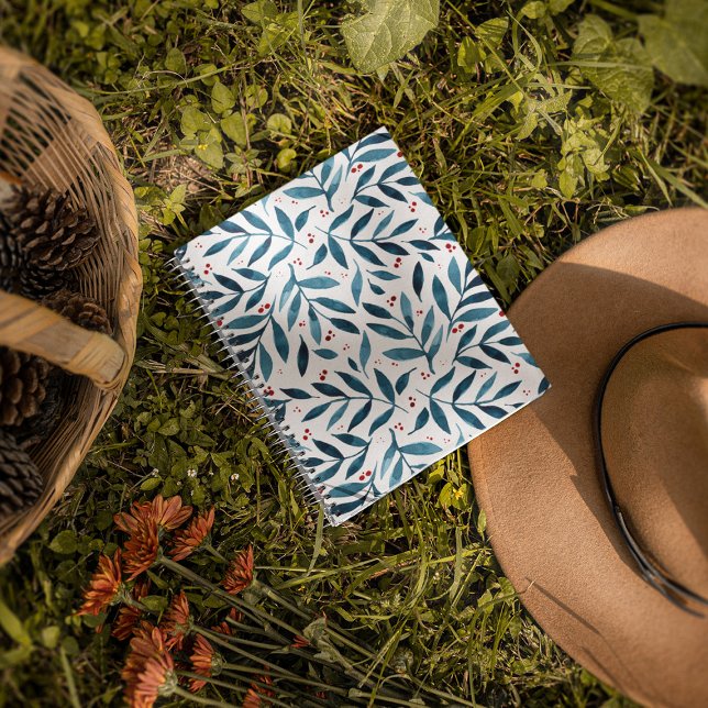 Pretty watercolor branches – turquoise and red  planner (Creator Uploaded)