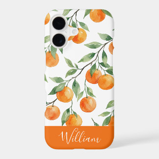 Pretty Watercolor,Citrus Personalize Pattern iPhone 17 Case