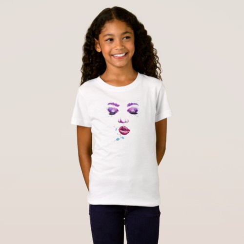 Pretty watercolor face_trendy graphic design T_Shirt