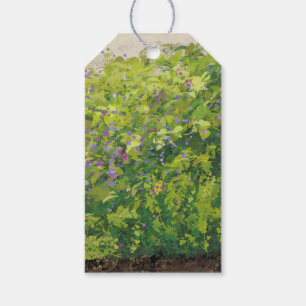 Pretty Watercolor Floral Bush Graphic Art Painting Gift Tags