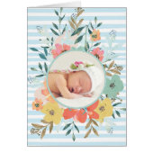 Pretty Watercolor Floral Custom Photo Frame (Front)