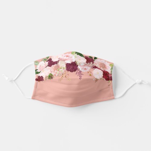 Pretty Watercolor Floral Flower Waterfall For her Adult Cloth Face Mask