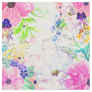 Hand Painted Flowers Fabric Zazzle Paint a canvas with dyed fabric in a flower design. zazzle