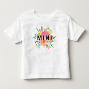 Pretty Watercolor Floral MINI Matching Toddler T-shirt