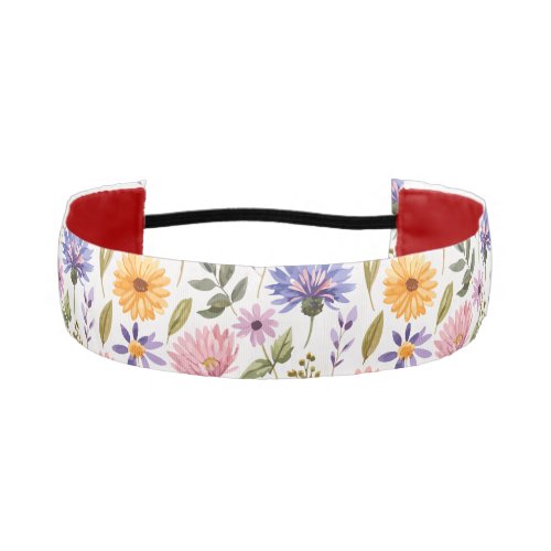 Pretty Watercolor Floral Pattern Athletic Headband