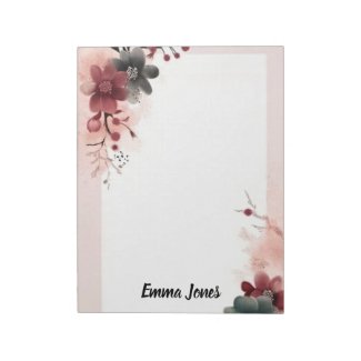 Pretty Watercolor Floral Personalized Stationary