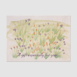 Pretty watercolor floral tissue paper