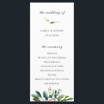 Pretty Watercolor Floral Wedding Program<br><div class="desc">Elegant watercolor garden flowers and foliage,  wedding program. Program features lush greenery,  pink and white flowers and custom lines of text to list ceremony order of events,  wedding party names and a thank you message. Font styles can be customized. Designed to match our Timeless Floral Wedding Collection.</div>