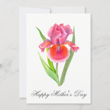 Pretty Watercolor Florals Mothers Day Card