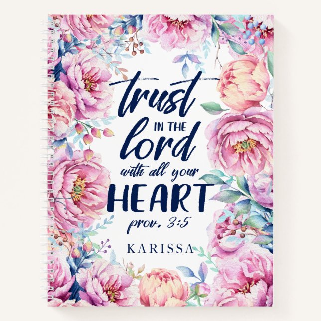 Pretty Watercolor Florals | Scripture Journal (Front)