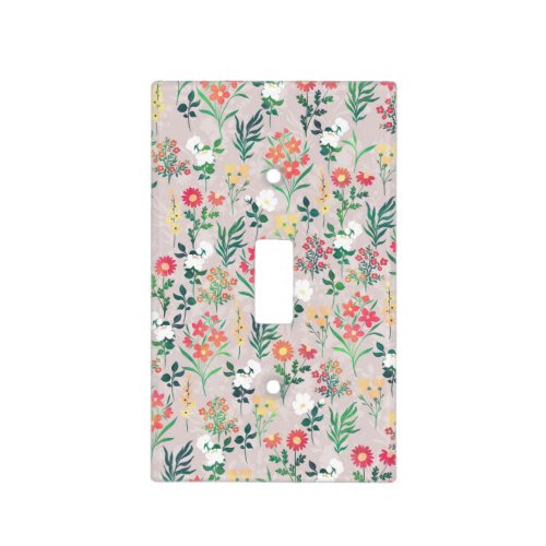 Pretty Watercolor Flowers Botanical Light Switch Cover