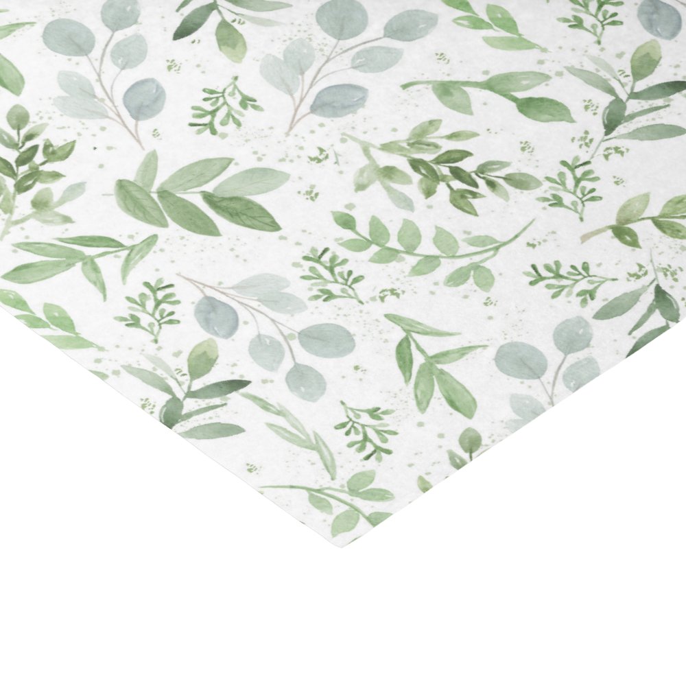 Discover Pretty Watercolor Greenery Eucalyptus Pattern Tissue Paper