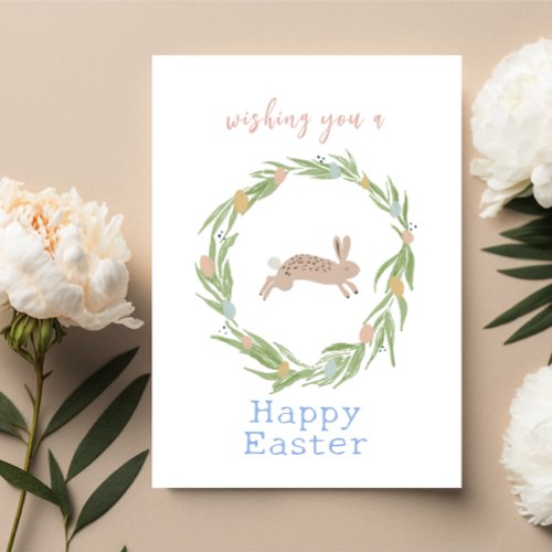 Pretty Watercolor Happy Easter Card