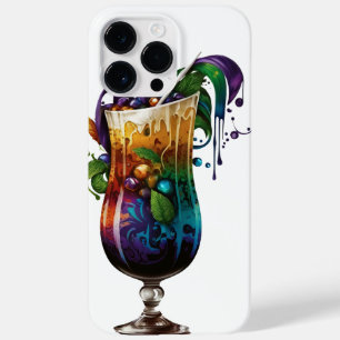 PRETTY WATERCOLOR MARDI GRAS BEVERAGES Case-Mate iPhone 14 PRO MAX CASE
