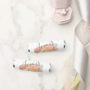 Pretty Watercolor Minimalist Wedding Breath Savers® Mints