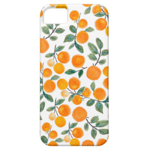 Pretty Watercolor Orange Citrus Botanical Pattern iPhone SE/5/5s Case