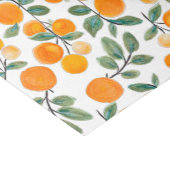 Pretty Watercolor Orange Citrus Botanical Pattern  Tissue Paper (Corner)