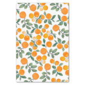 Pretty Watercolor Orange Citrus Botanical Pattern  Tissue Paper (Vertical)
