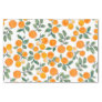 Pretty Watercolor Orange Citrus Botanical Pattern  Tissue Paper