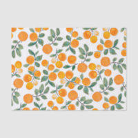 Pretty Watercolor Orange Citrus Botanical Pattern