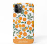 Pretty Watercolor Orange Citrus Personalized iPhone 11 Pro Case