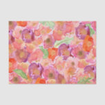 Pretty Watercolor Poppies Tissue Paper