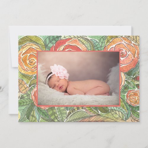 Pretty Watercolor Roses Photo Frame Mothers Day
