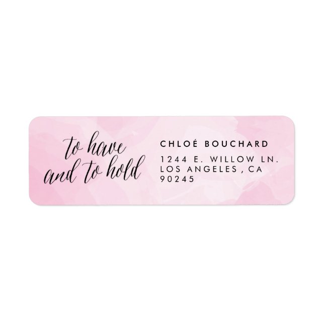 Pretty Watercolor Script Label (Front)