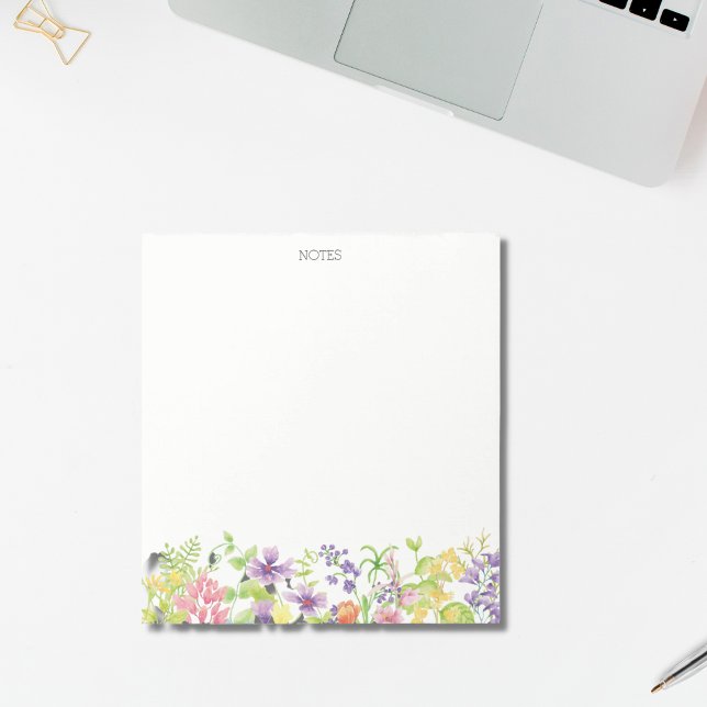 Pretty Watercolor Wildflowers Custom Notepad (Creator Uploaded)