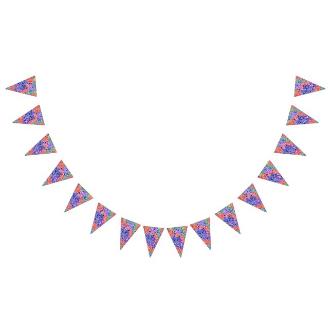 Pretty Watercolour Floral Party Bunting Bunting Flags (All)