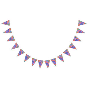 Pretty Watercolour Floral Party Bunting Flags