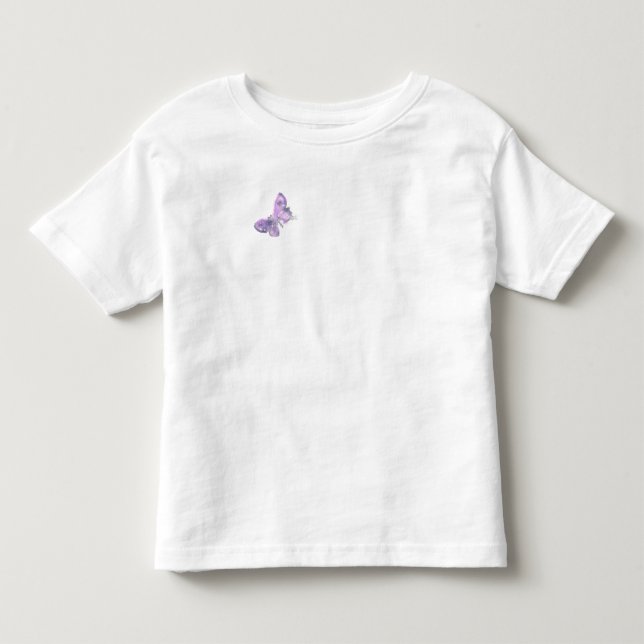 Pretty Watercolour Light Purple Butterflies Toddler T-shirt (Front)