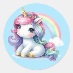 Pretty Watercolour Unicorn Stickers