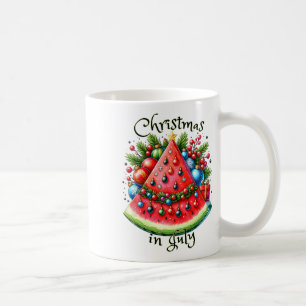 Pretty Watermelon Christmas Tree Summer Christmas  Coffee Mug