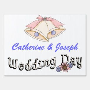 Pretty Wedding Bells Yard Sign