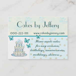 Pretty Wedding Cake Bakery Business Card