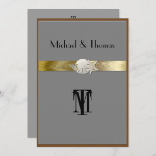 Pretty Wedding Invitation, Starfish, Sand Dollar Invitation