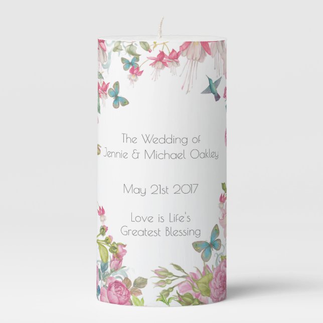 Pretty Wedding or Table Centre Piece Candle white (Front)