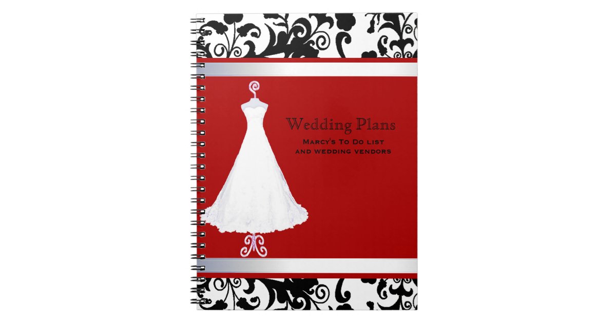 Pretty Wedding Planner Notebook Zazzle pretty-wedding-planner-notebook-zazzle