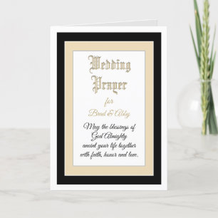 Pretty Wedding prayer custom card
