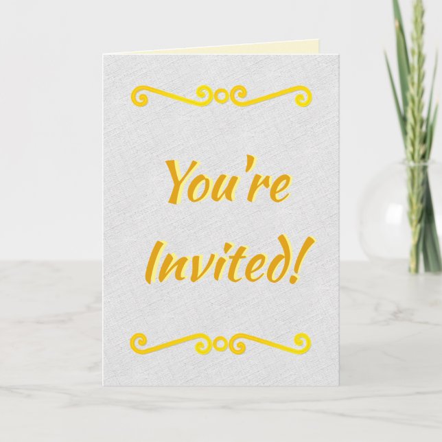 Pretty Wedding Shower Scroll Designed Card (Front)